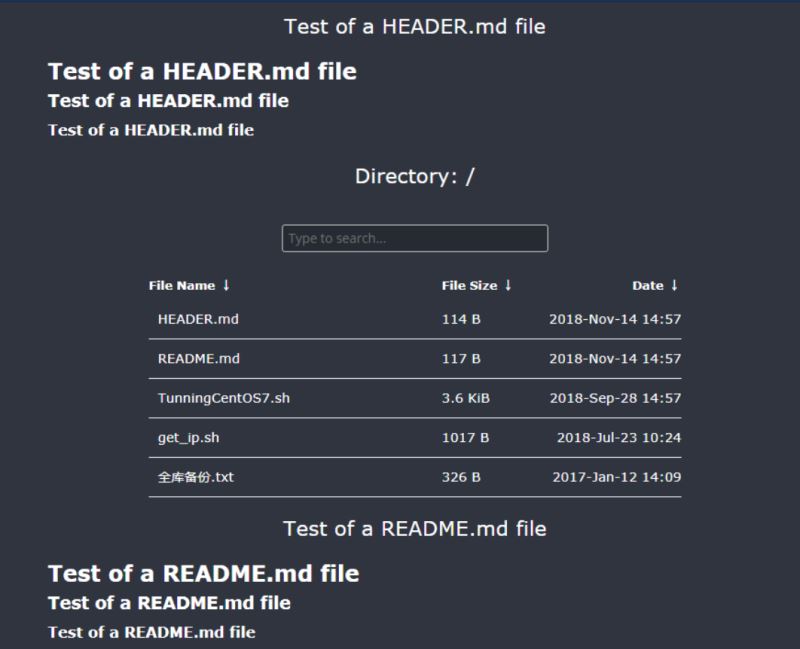 PHP开启目录引索+fancyindex漂亮目录浏览带搜索功能