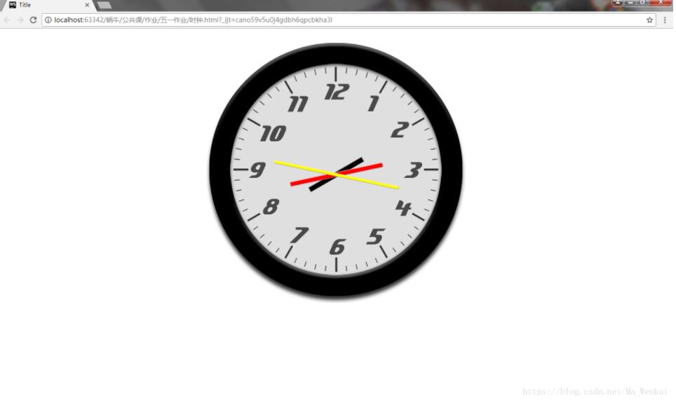 用JavaScript实现简单网页时钟