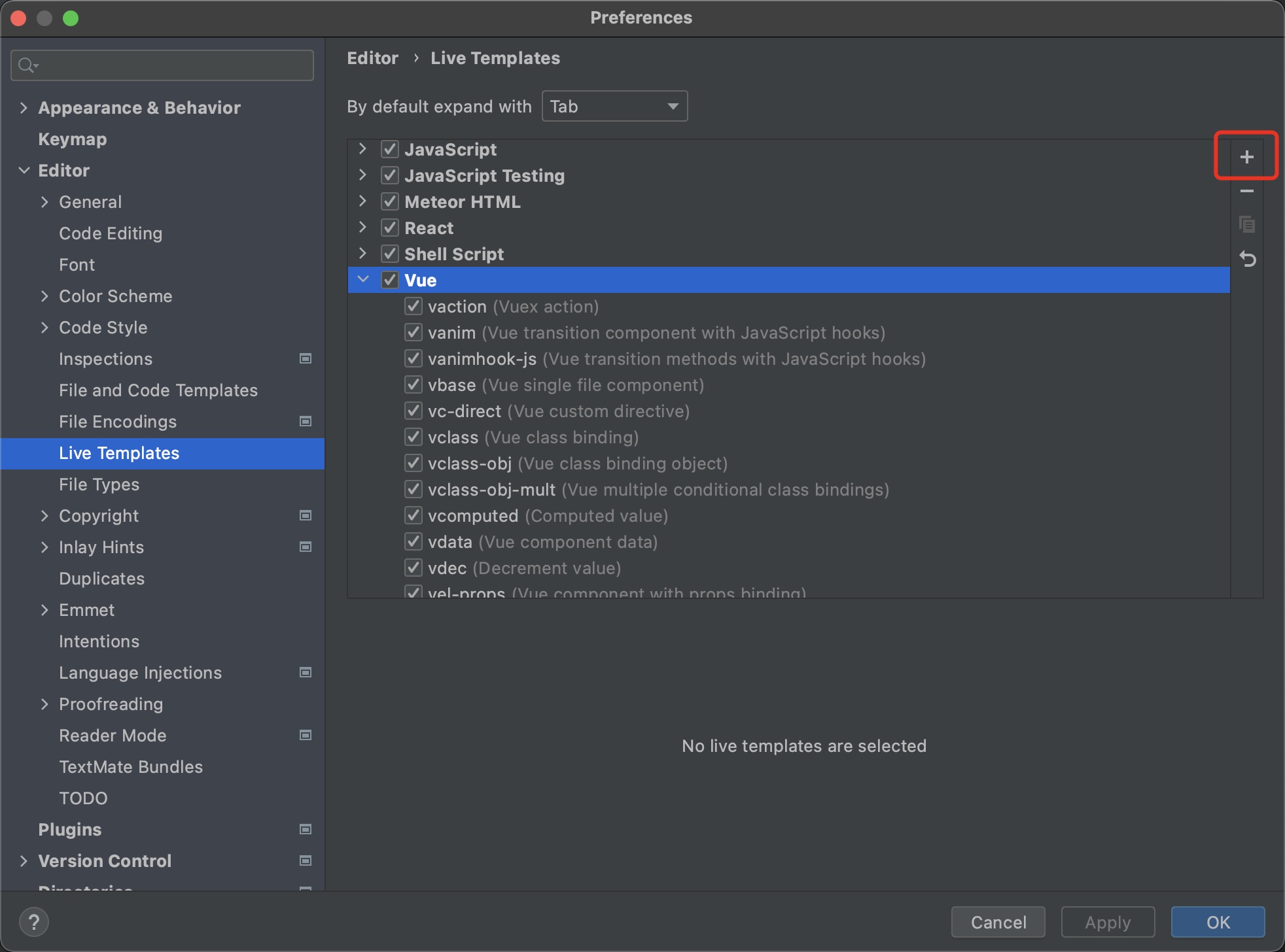 vue模板配置与webstorm代码格式规范设置