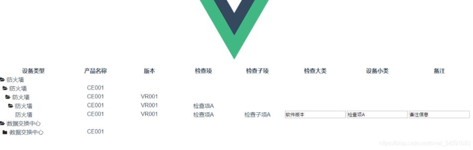 vue实现树形表格