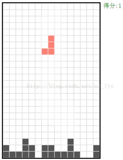 JavaScript canvas实现俄罗斯方块游戏