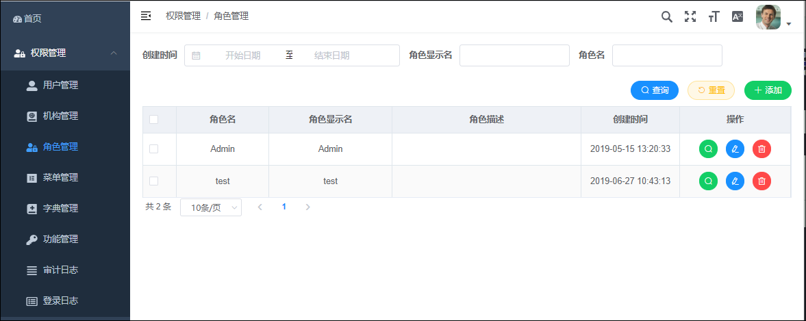 Vue Element前端应用开发之组织机构和角色管理