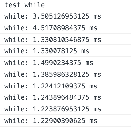 详解JS中你不知道的各种循环测速