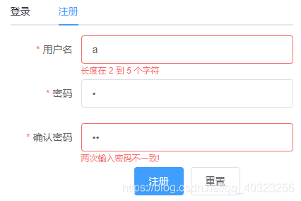 vue实现登录注册模板的示例代码