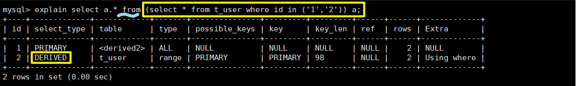 MySQL中explain语句的基本使用教程