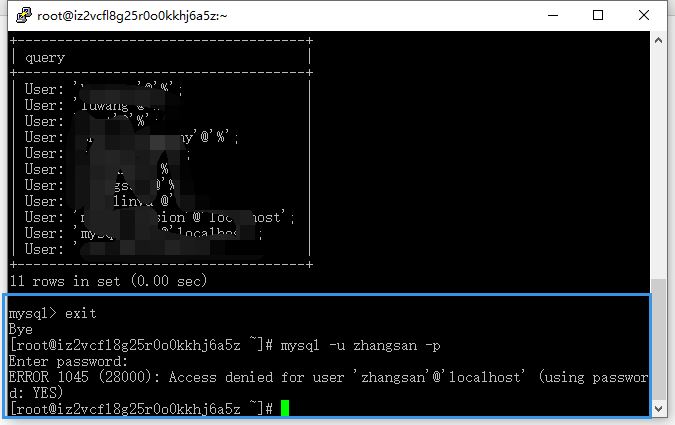 解决centos下MySQL登录1045问题