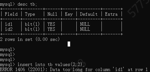 MySQL 5.7常见数据类型