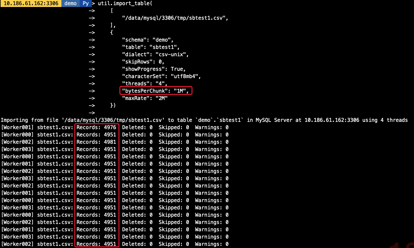MySQL数据库Shell import_table数据导入