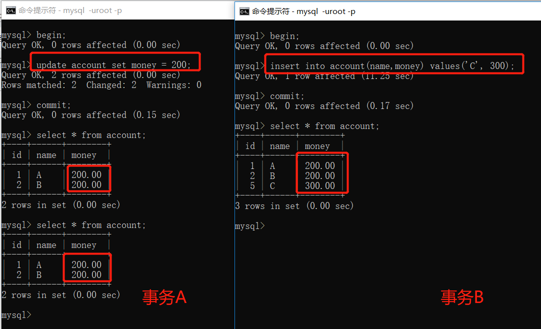 mysql的事务，隔离级别和锁用法实例分析