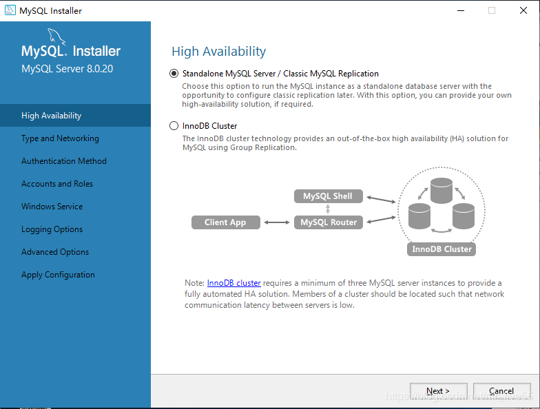 mysql 8.0.20 安装配置方法图文教程