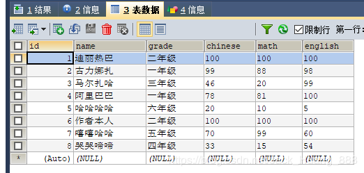 MySQL 详细单表增删改查crud语句