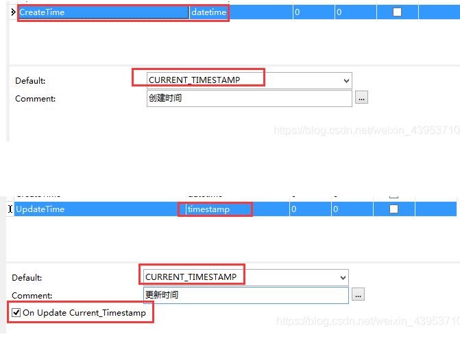 mysql 实现添加时间自动添加更新时间自动更新操作