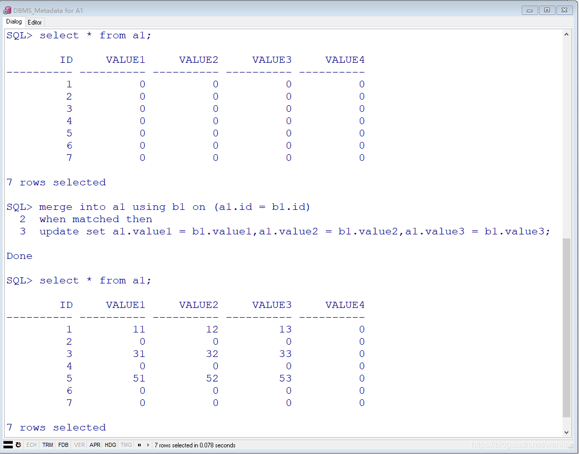 Mysql、Oracle中常用的多表修改语句总结