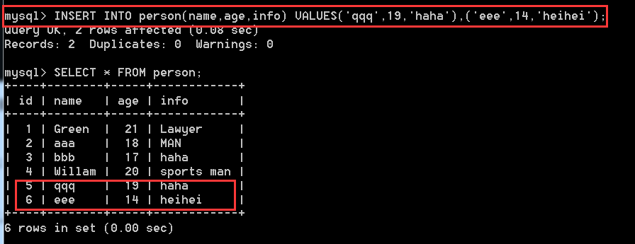 MySQL入门(四) 数据表的数据插入、更新、删除