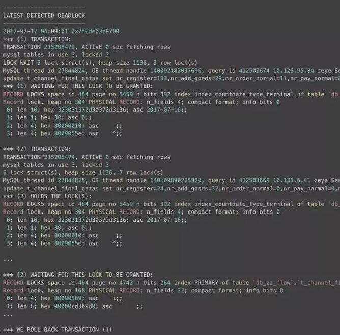 细说MySQL死锁与日志二三事