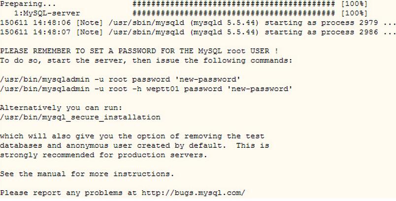 centos 6.4下使用rpm离线安装mysql