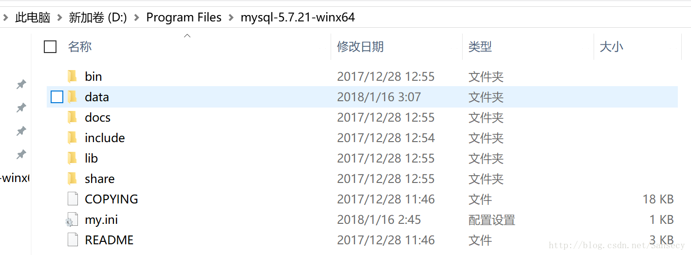 mysql-5.7.21-winx64免安装版安装–Windows 教程详解