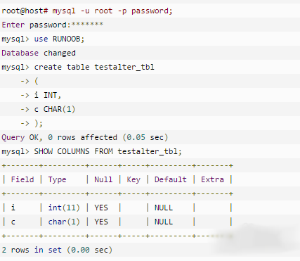 MySQL ALTER命令知识点汇总