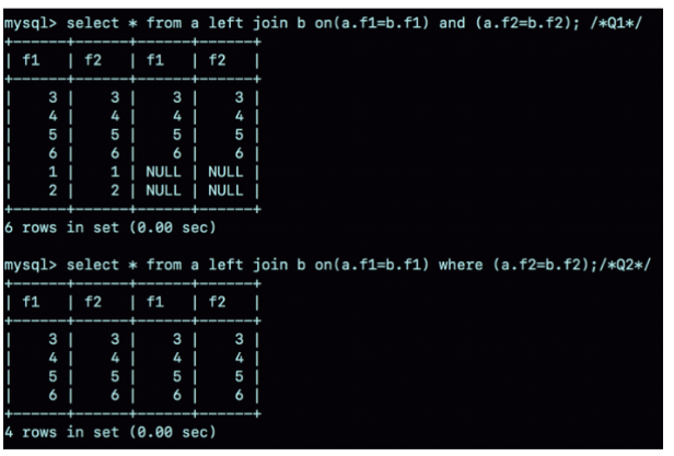 Mysql join联表及id自增实例解析