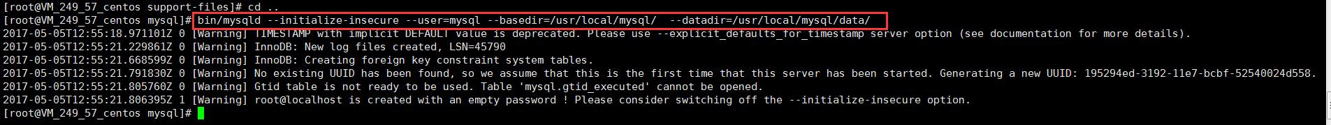 Linux下MySQL5.7.18二进制包安装教程（无默认配置文件my_default.cnf）