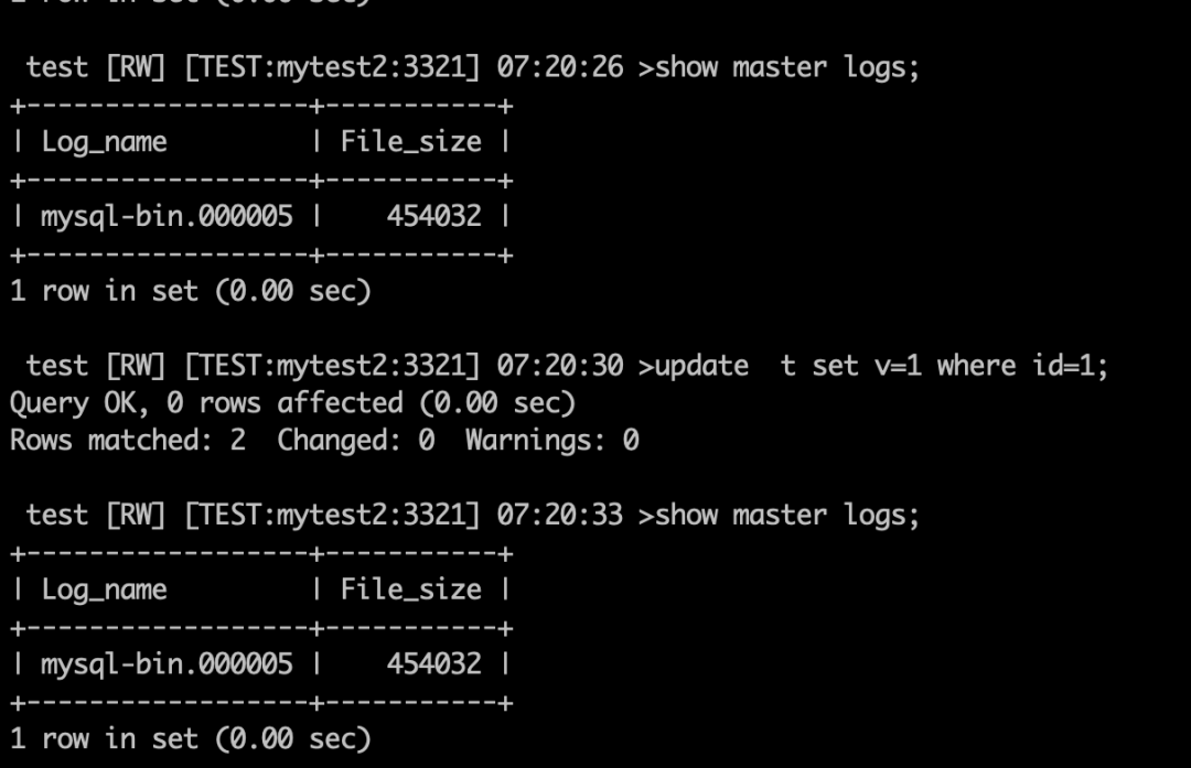 实例验证MySQL|update字段为相同的值是否会记录binlog