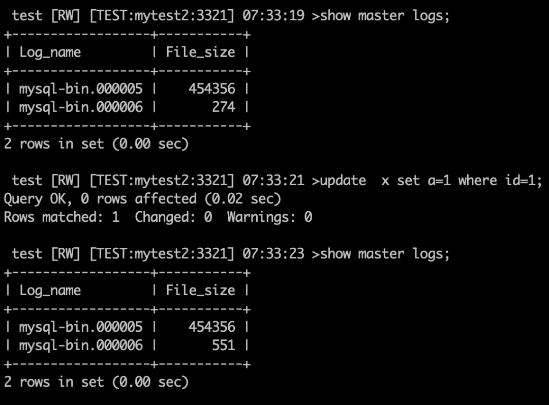 实例验证MySQL|update字段为相同的值是否会记录binlog