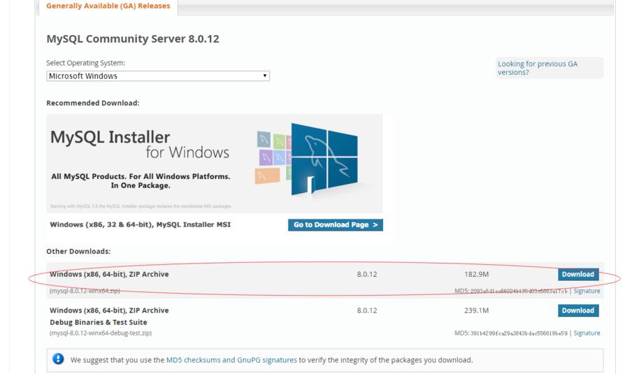 mysql 8.0.12 安装配置教程