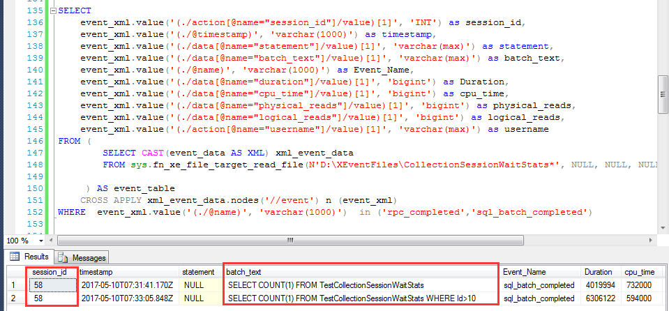 SQLServer中使用扩展事件获取Session级别的等待信息及SQLServer 2016中Session级别等待信息的增强