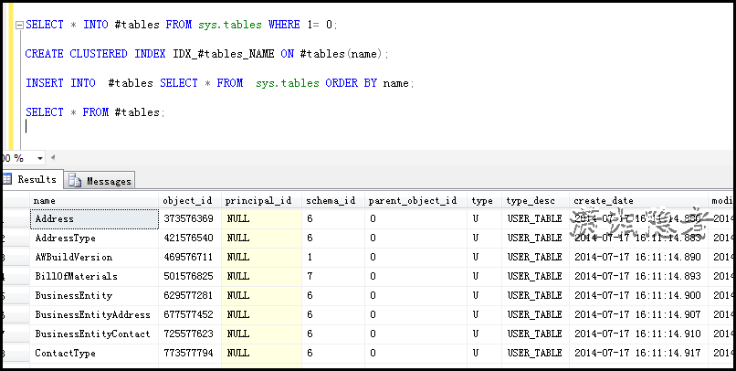 SQL SERVER临时表排序问题的解决方法