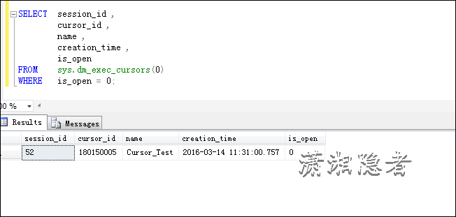 SQL Server查看未释放游标的方法