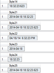 Sql中将datetime转换成字符串的方法(CONVERT)