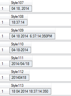 Sql中将datetime转换成字符串的方法(CONVERT)