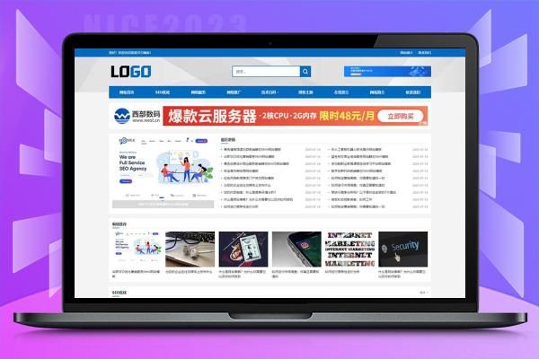 (自适应手机端)网站优化SEO博客类网站模板-带广告位